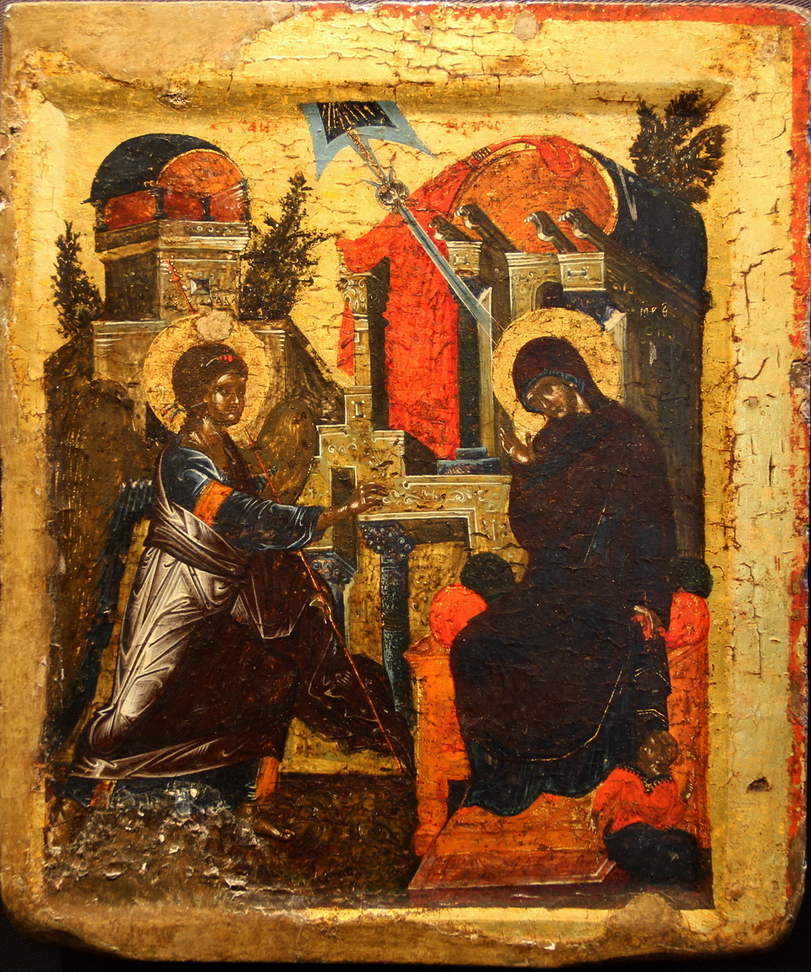 Tesori Albania_A_16.JPG - Annunciazione - Tempera su tavola - Cattedrale della Dormizione della Vergine - XIV secolo